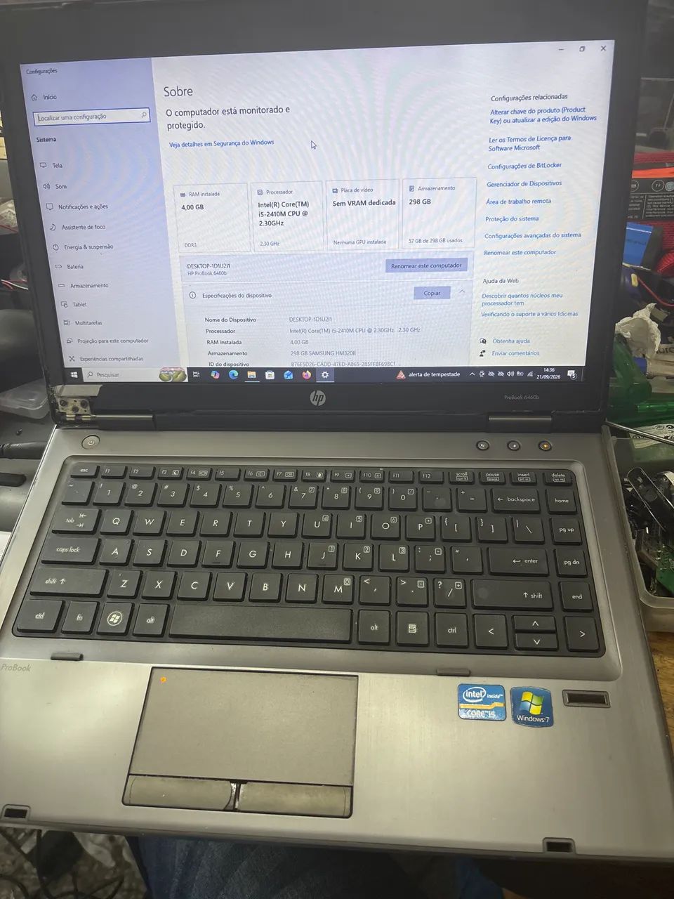 Notebook HP probook i5