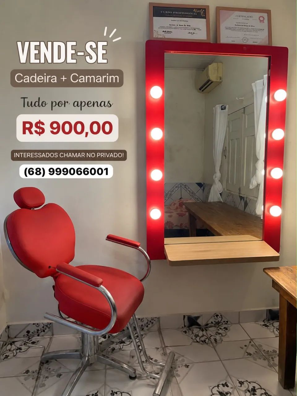 Camarim mais cadeira 900
