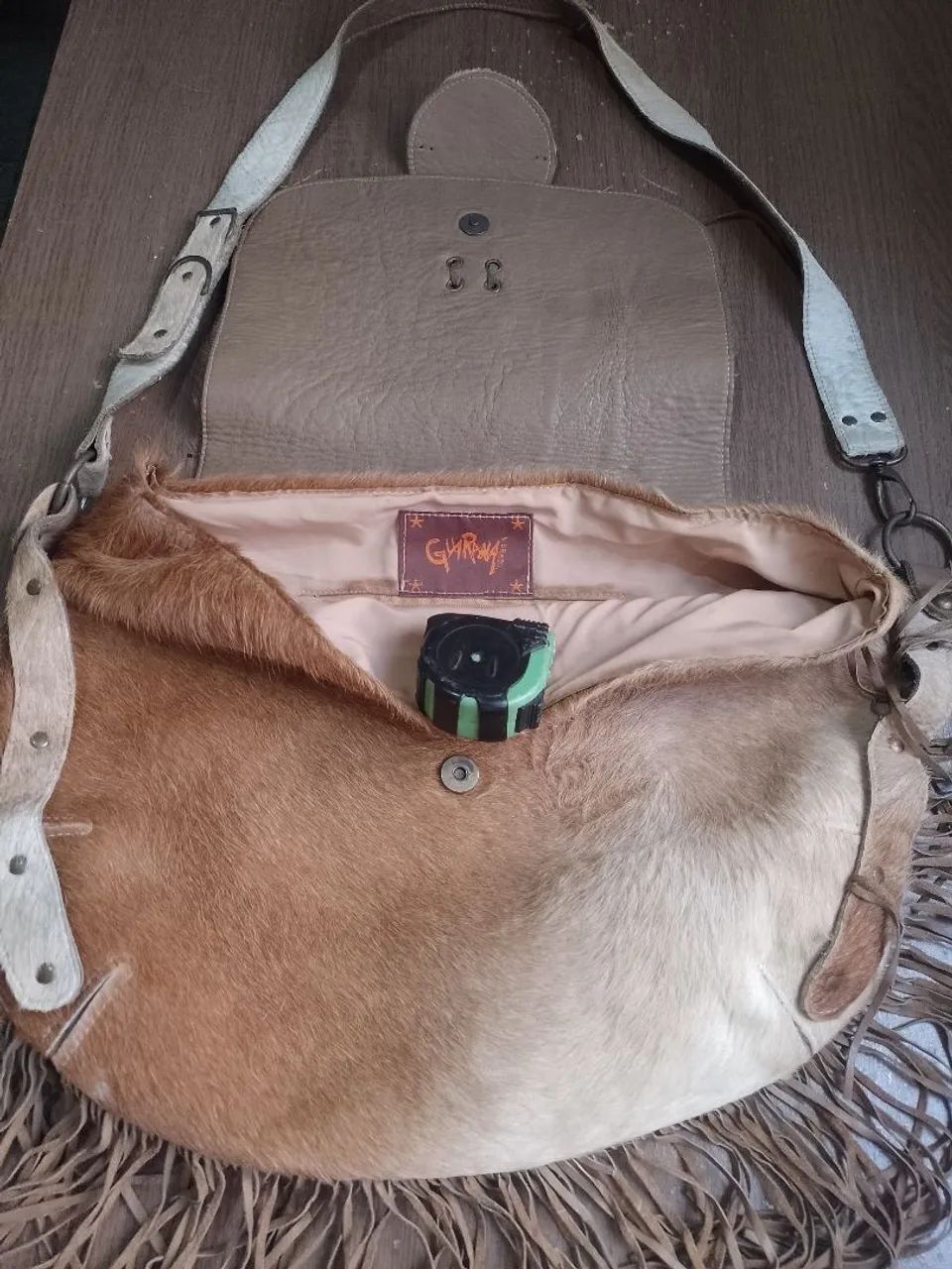 Bolsa de couro de vaca legítimo guaraná Brazil  - Foto 4