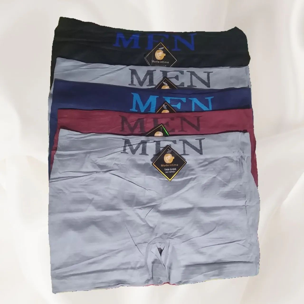 Kit 5 Cuecas Boxer MEN Adulto em Microfibras 