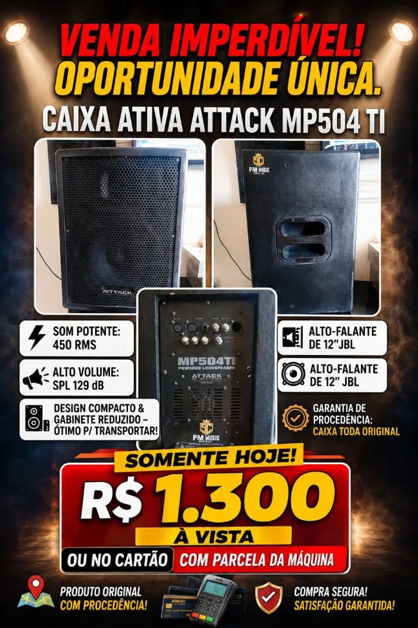 Caixa ativa Attack 12  polegadas  - Foto 3