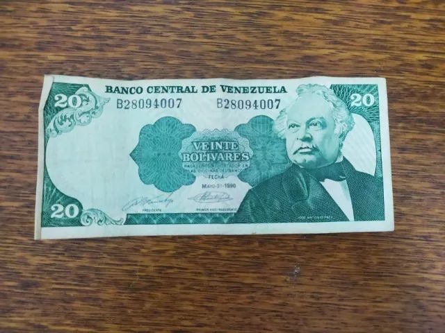 Nota de Veinte Antiga