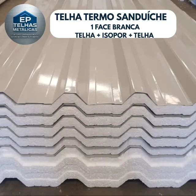 TELHA SANDUÍCHE 1 FACE BRANCA - Foto 5