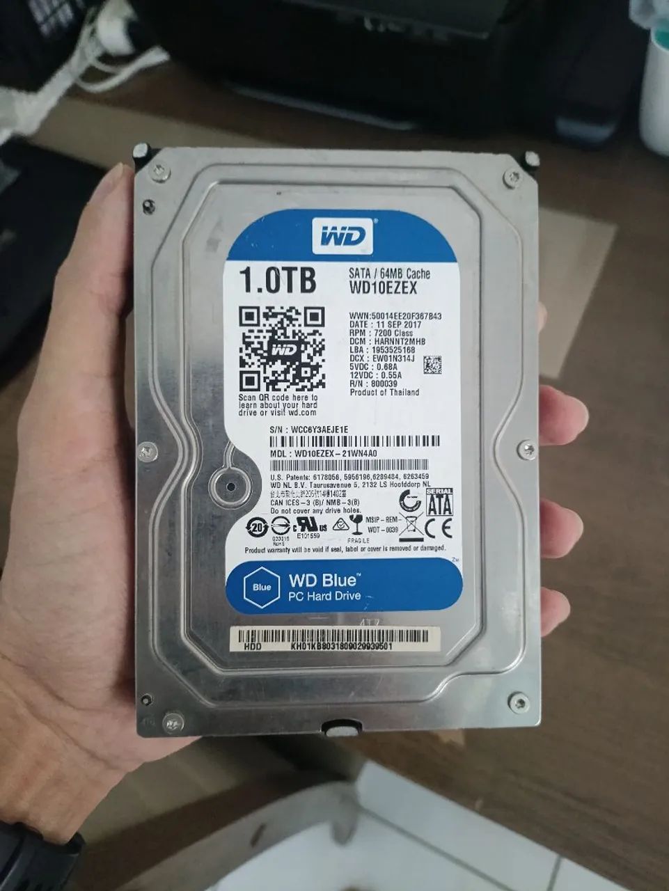 HD WD Blue 1tb 7200rpm