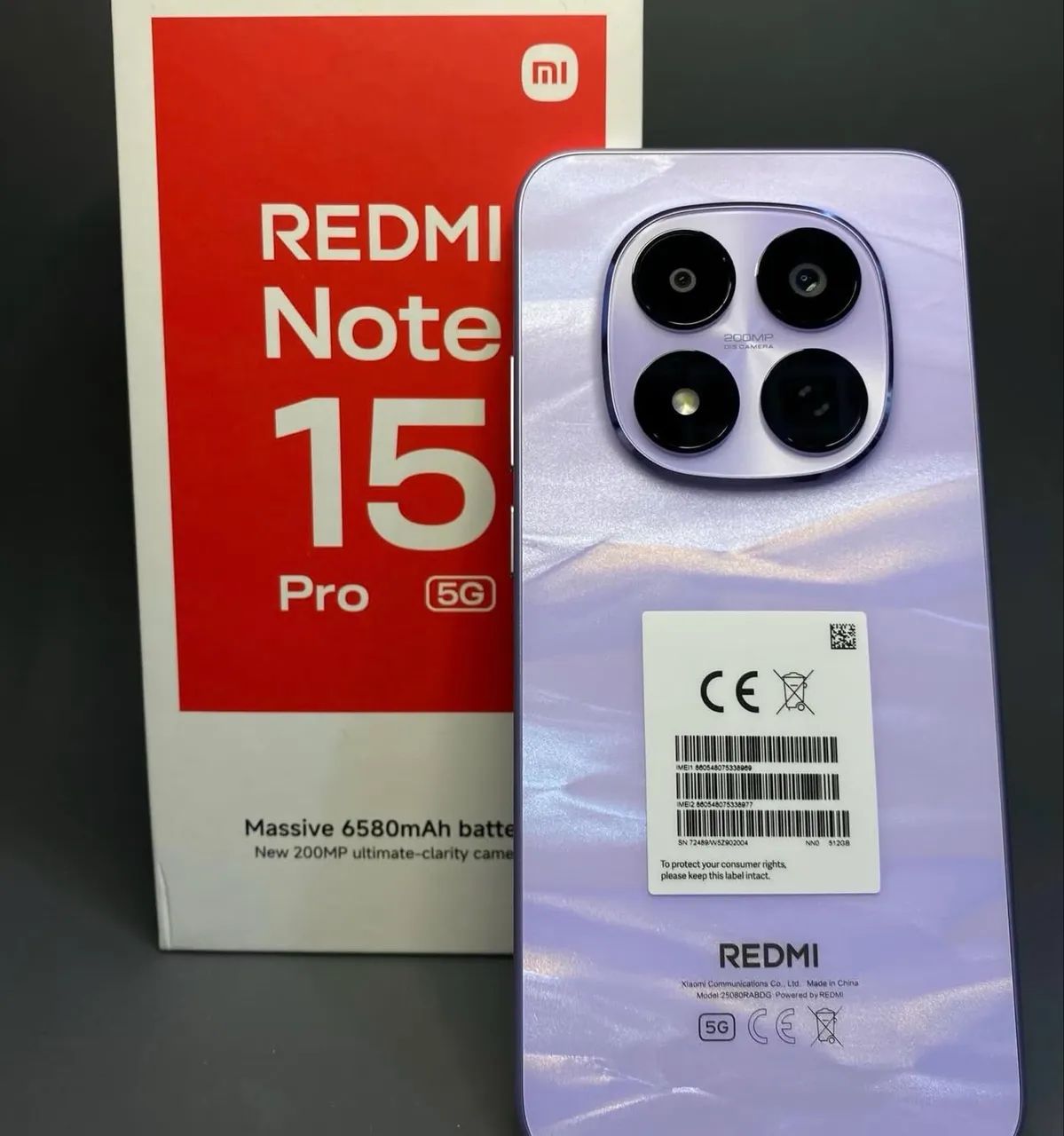Note 15 Pro 5G NFC 08/512-Preto Azul Roxo Versão Global 