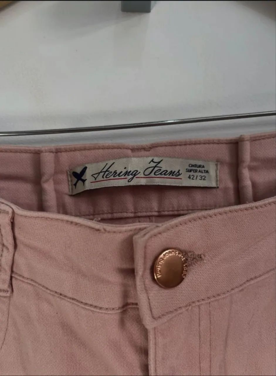 Calça Jeans Rosa Claro da Hering TAM 42 - Foto 3