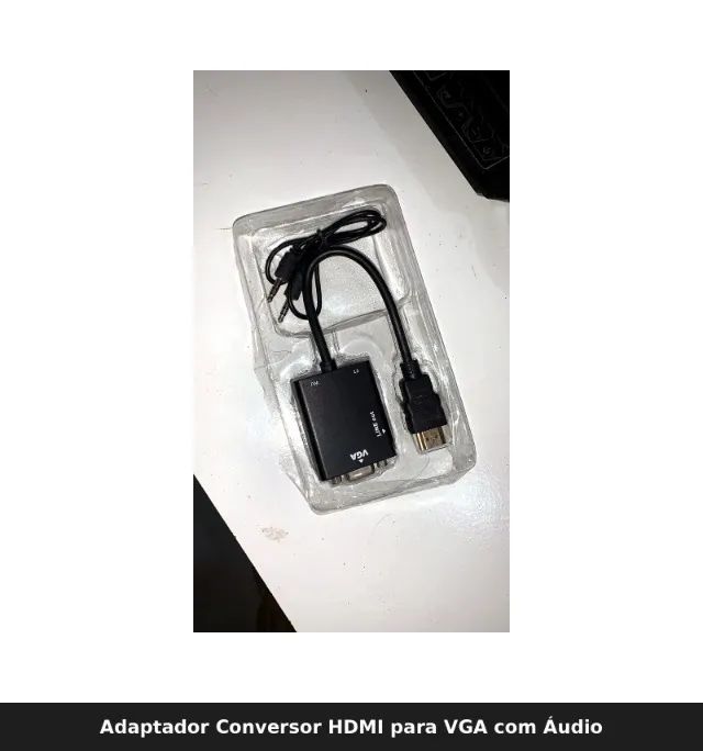 Adaptador Conversor HDMI para VGA com Áudio