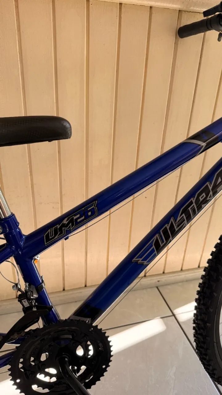 Bicicleta Aro 26 Ultra Bikes Rebaixada Solid 18 Marchas Cor Azul - Foto 3
