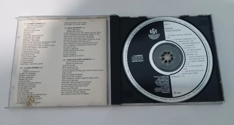 CD Raça Negra - Volume 6 - 1995 - Foto 2