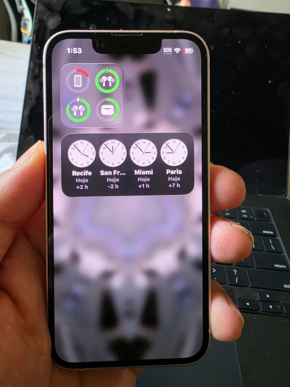 Iphone 13 mini cor rosa de 256GB bateria 91%