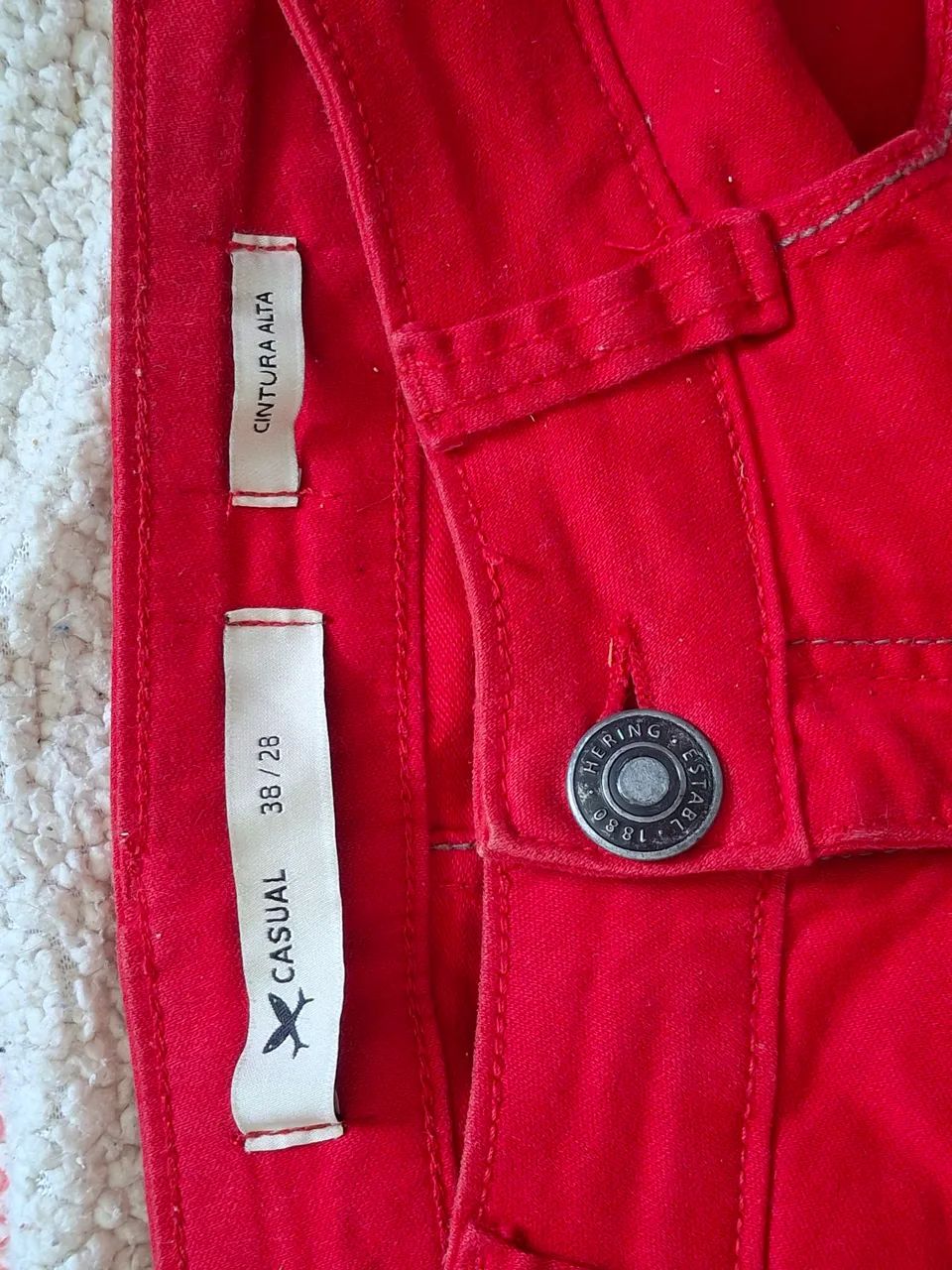 calça vermelha hering 38 - Foto 3