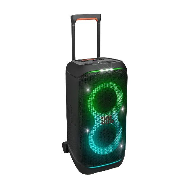 JBL PartyBox Stage 320 240W RMS Bluetooth com Bateria, Rodas e Luzes - Nova - Foto 2