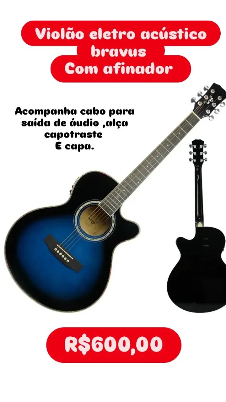 Violão elétrico acústico 