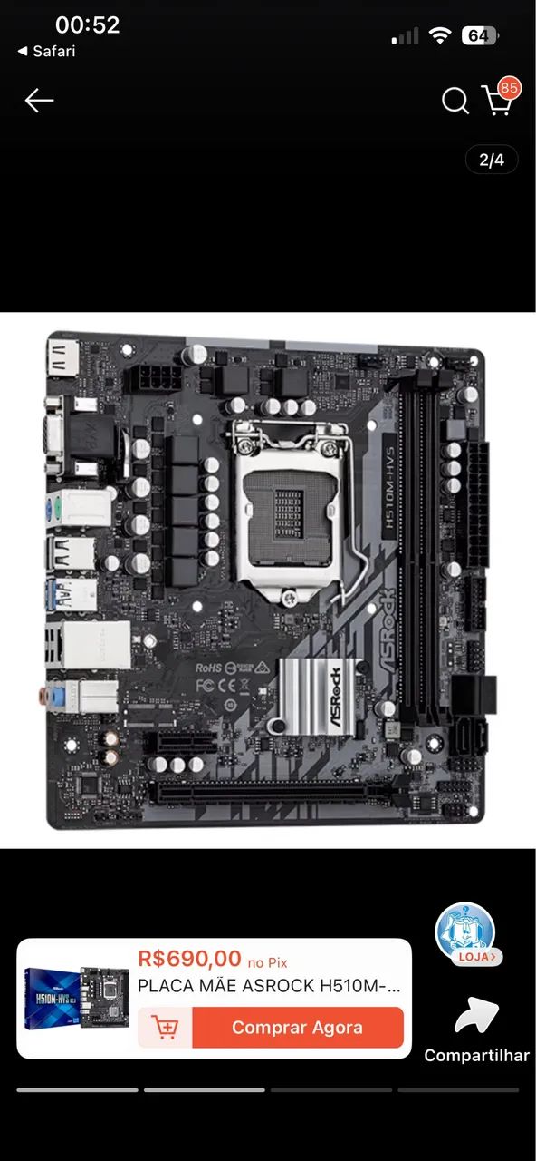kit upgrade i3 10100f + ASRock H510M - Foto 2