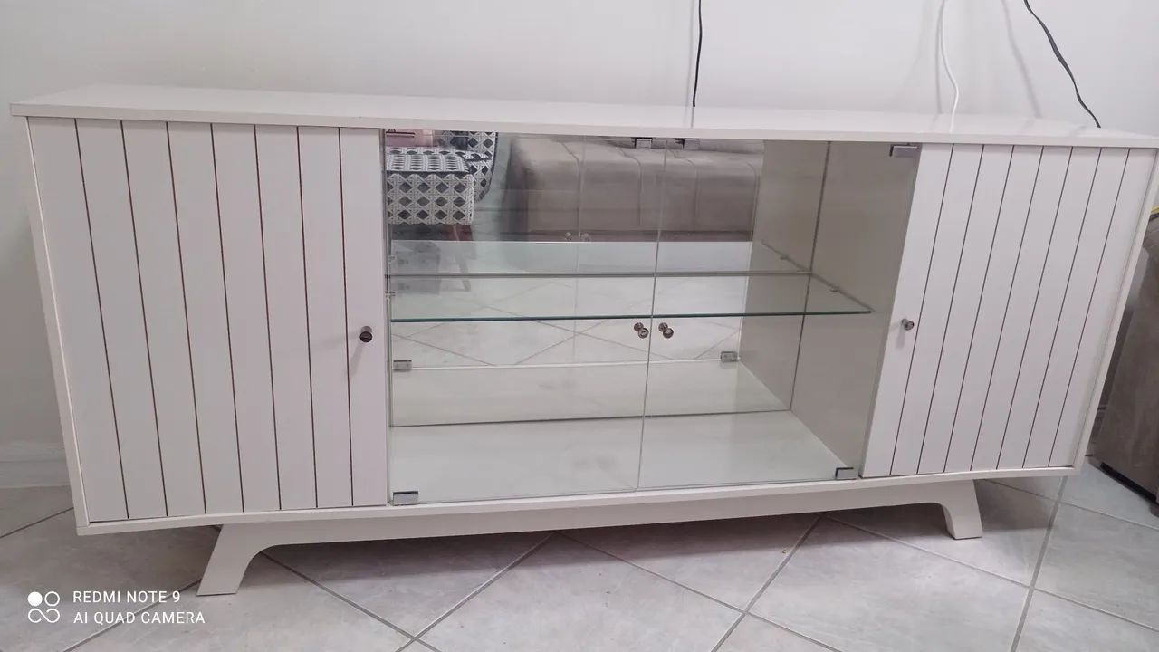 Rack de madeira branco  - Foto 4