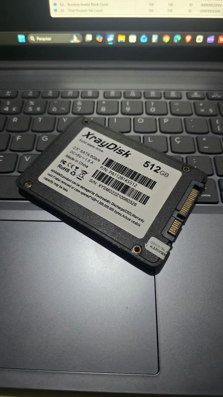 SSD 512GB - Saúde 100% / XrayDisk SATA 3