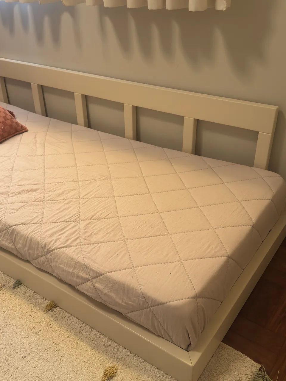 Cama auxiliar branca madeira - Foto 4