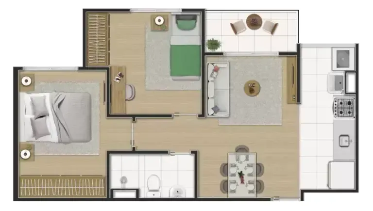 PLANTA 44m²