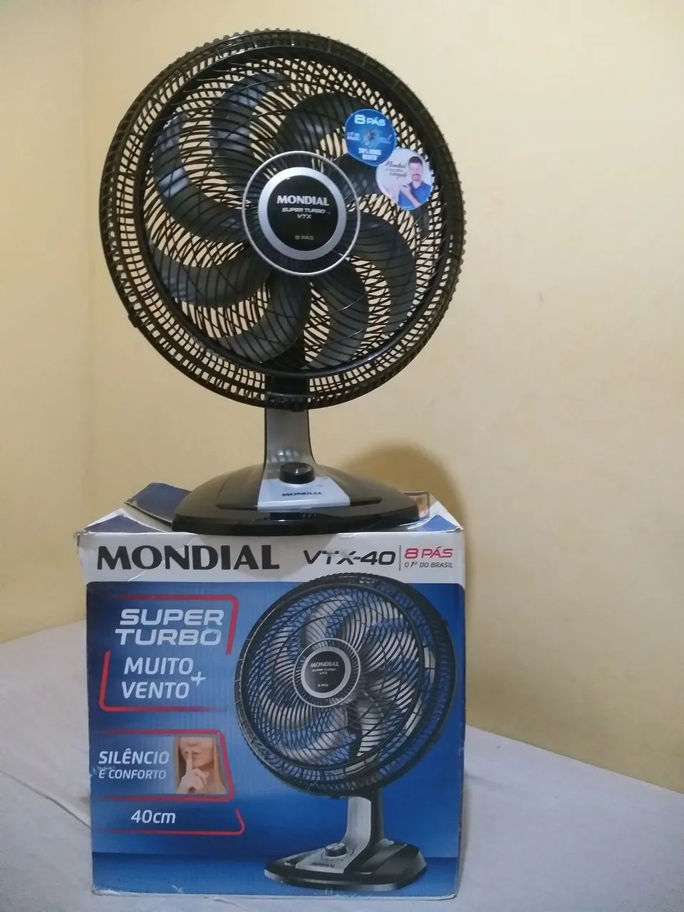 Ventilador 40cm, mesa, mondial, Super Turbo, VTX40 8p, 220v, Novo na Caixa
