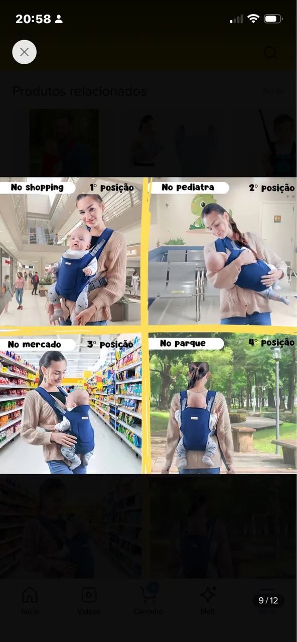 Canguru bebê ergonômico  - Foto 2