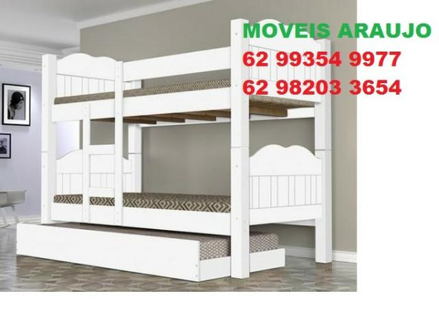 Beliche madri e cama auxiliar 100% MDF zap *