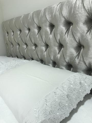 Vendo cabeceira de cama toda em capitonê - Foto 5