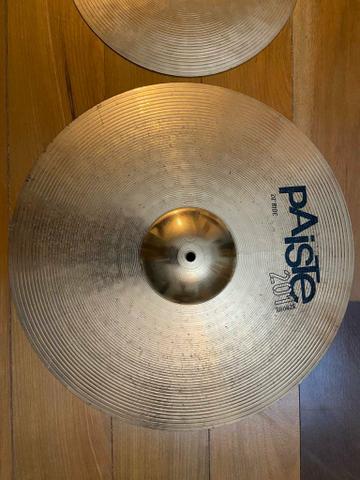 Pratos paiste hi hat e ride - Foto 5