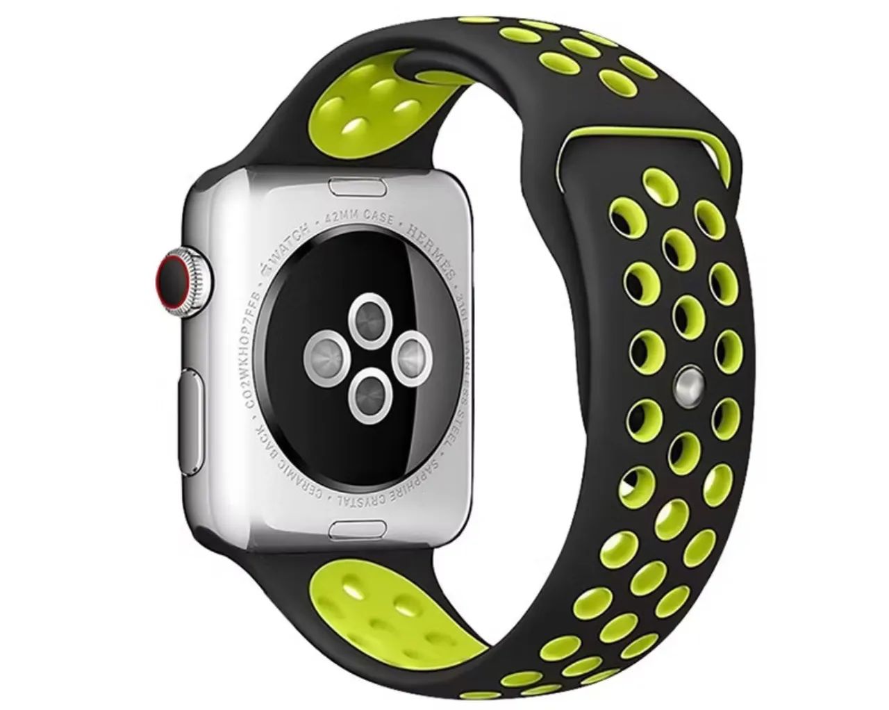 Pulseira Apple Watch Preto e Amarelo Nike linda sem uso nova !  - Foto 2