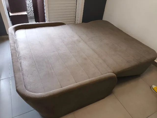 Sofá cama de dois lugares marrom - Foto 2