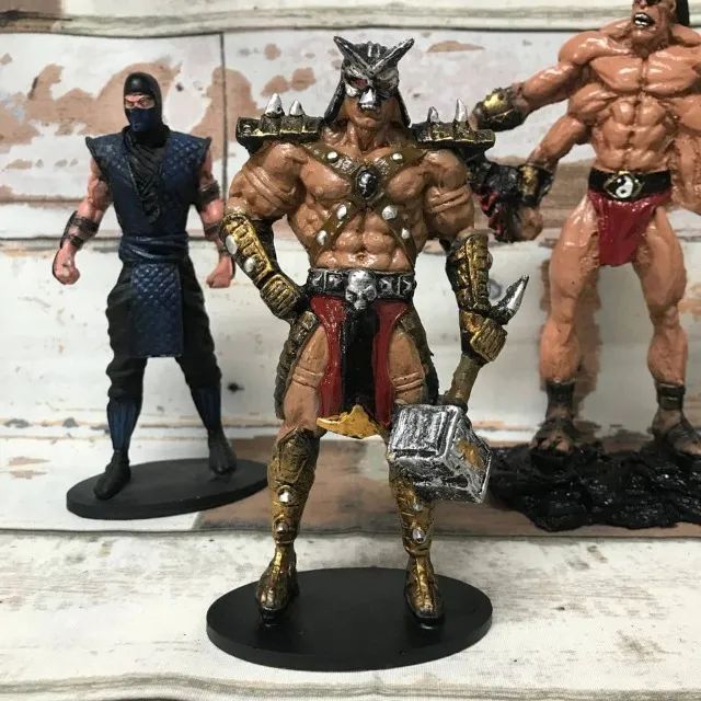 Boneco Shao Khan Mortal Kombat Miniatura em Resina