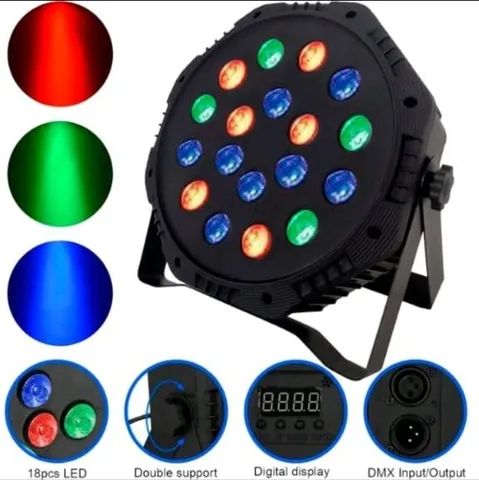 Iluminação Refletor RGB 18 LED  - Foto 2