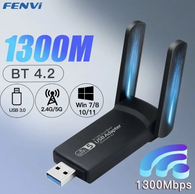 Adaptador Wireless Fenvi Edup E Usb 3.0 Dual 2.4g E 5g 1300mbps - Foto 5