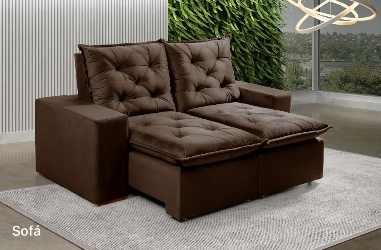 Sofá Retrátil Reclinável Minas 1,90m OFERTA t322