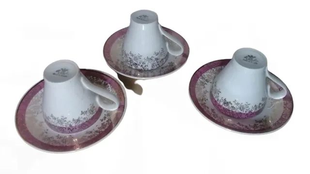 Xícaras De Café Antigas Porcelana Real - Foto 3