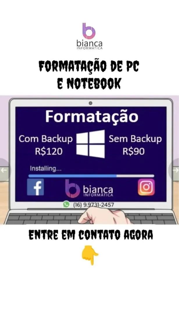 Formatação de PC e Notebook - Rápido e Seguro