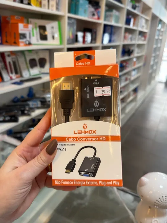 Cabo Conversor HDMI para VGA Lehmox EY-01