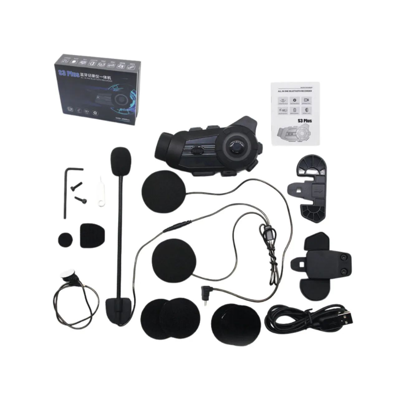 Fone de Ouvido p/Capacete moto com Intercomunicador Bluetooth e Câmera Integrada LE-2473 - Foto 3