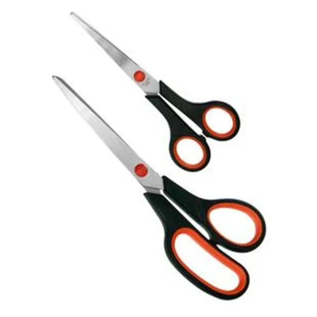 Kit 2 Tesouras Multiuso Aço Inox Artesanato Costura Cozinha