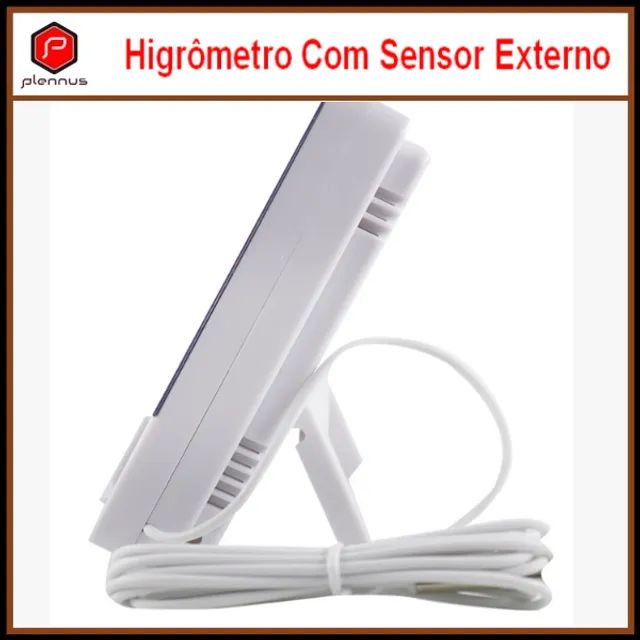 Termo-Higrômetro medição Umidade/temperatura Interna e Externa com Sensor Relógio z549  - Foto 5
