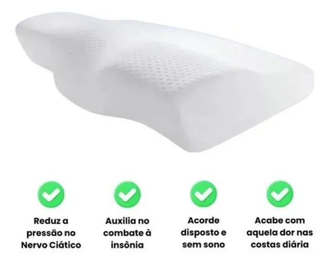 Travesseiro Cervical Ortopédico Ergonômico- Adeus Dores na Coluna e no Pescoço - Foto 4