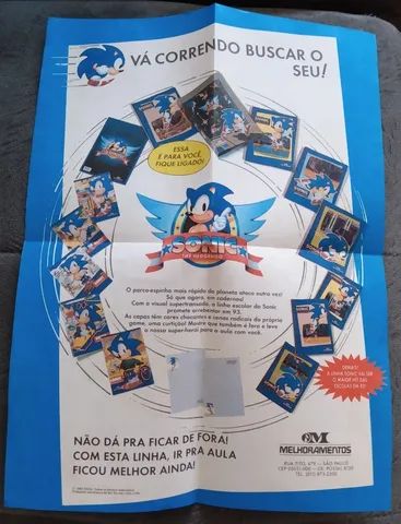 Cartaz Promocional Cadernos Sonic 1993