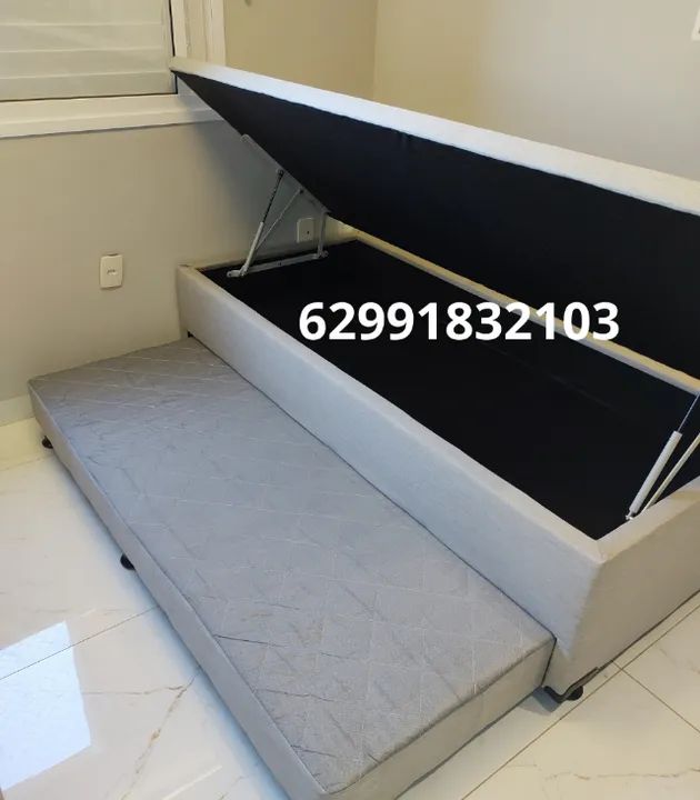 Box baú Solteiro com auxiliar na espuma D28 selada - Foto 2