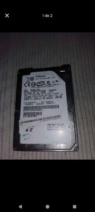 Dois HDs 120gb cada um 30 reais aceito troca - Foto 2