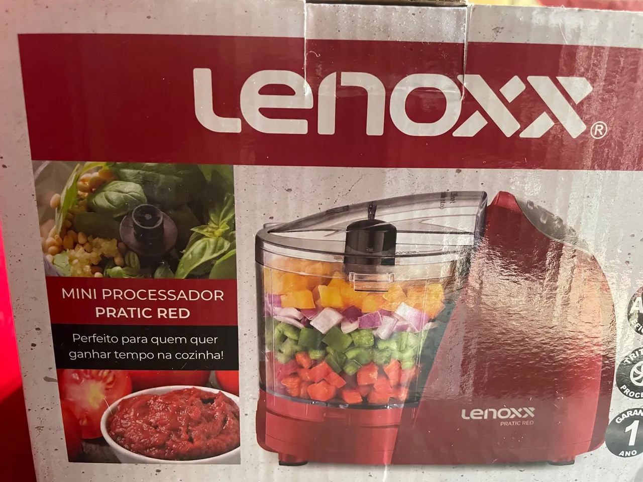 Mini Processador Pratic Red Lenoxx