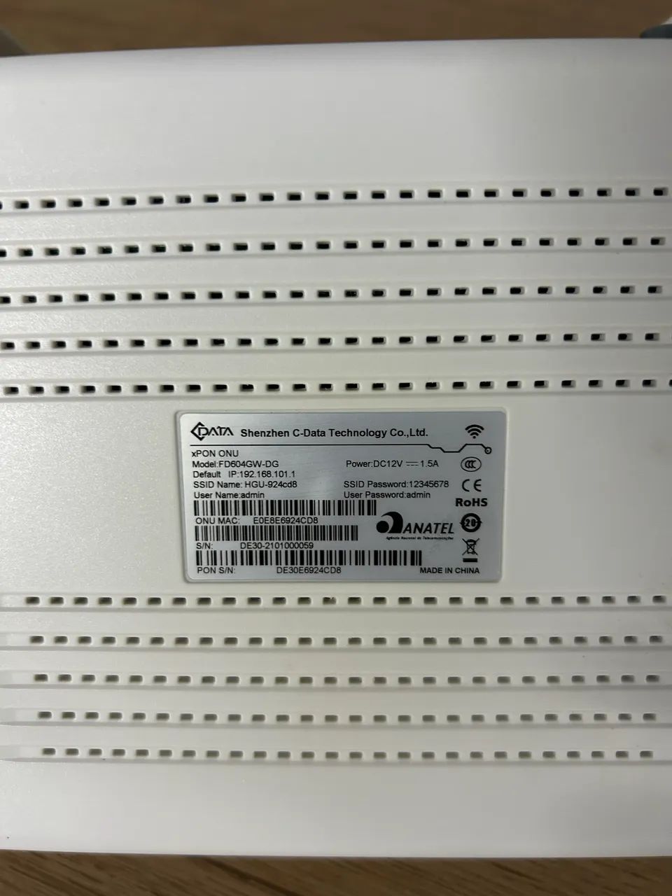 Kit 12 Ont C-data Fd604gw-dg64166988020609121