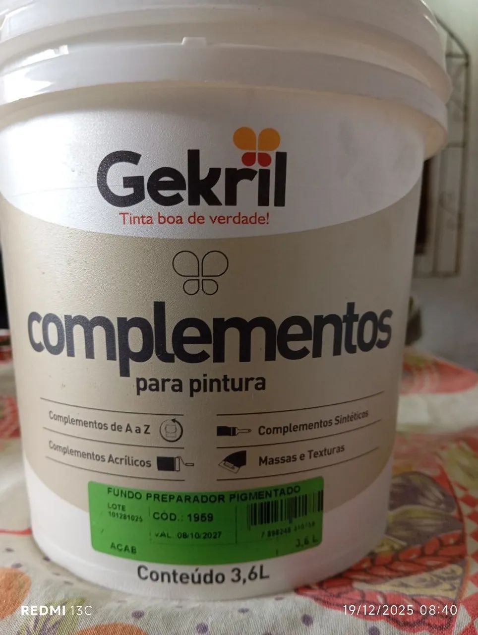 Fundo preparador pigmentado gekril 3/600 l - Foto 5