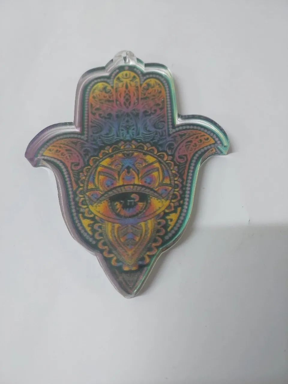 HAMSA EM ACRILICO ESTAMPA INDIANA 