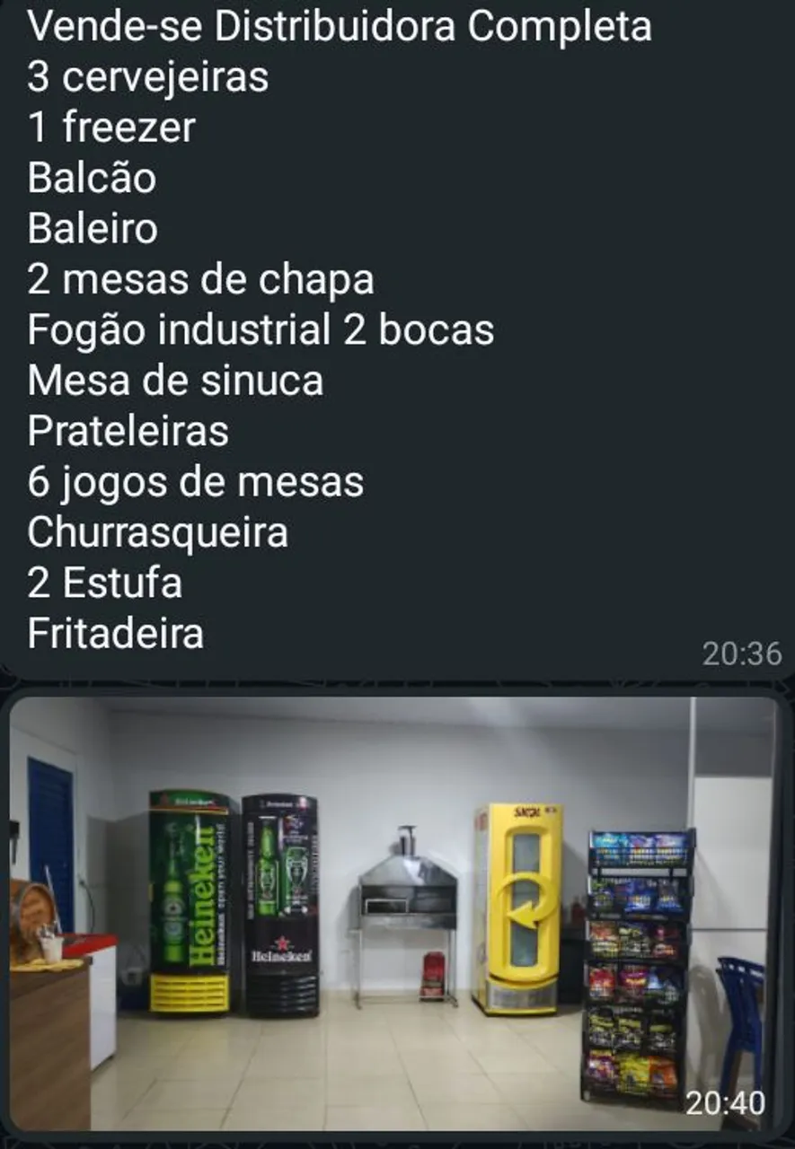 Distribuidora Completa - 3 cervejeiras, freezer, balcão e mais!
