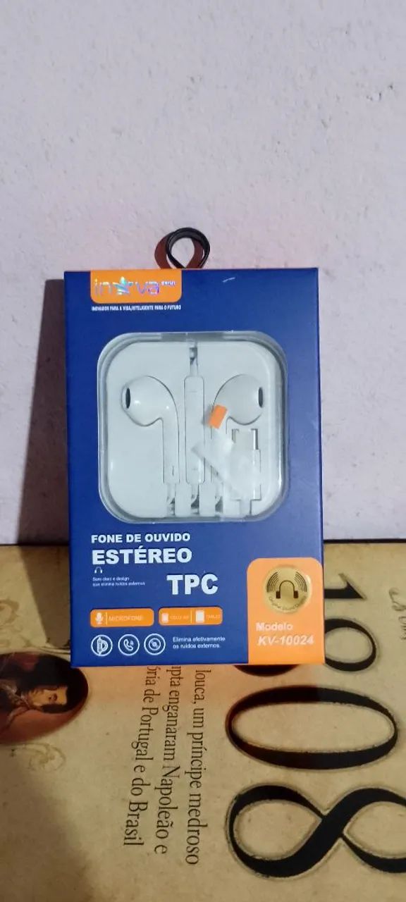 Fone de Ouvido Com Fio - Tipo C