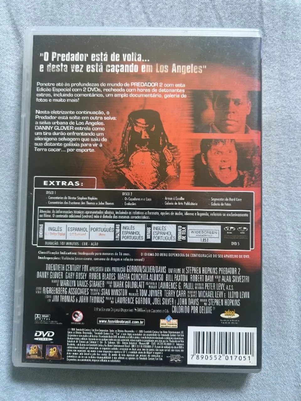 DVD DO FILME PREDADOR 2 - A CAÇADA CONTINUA - Foto 2